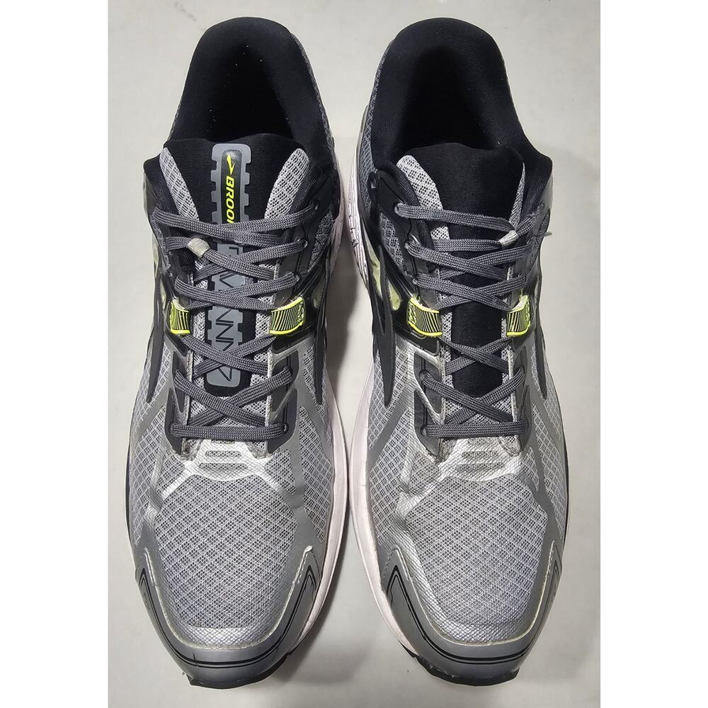 Brooks Ravenna 7 Running Shoes Gray Neon Yellow Men’s Size 12.5 Medium